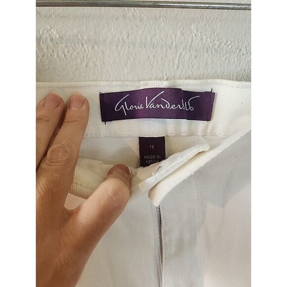 Gloria Vanderbilt Amanda White Jeans Tapered Leg Women’s Size 16 Long - Picture 4 of 6